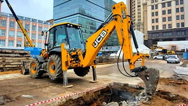 Экскаватор погрузчик JCB 3CX SUPER с гидромолотом аренда